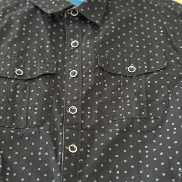 Kids Perry Ellis Button Down Dot shirt size 8 - Picture 3 of 5